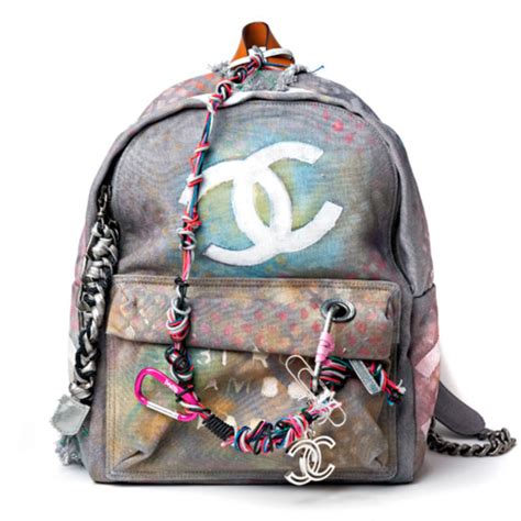 chanel canvas backpack graffiti|chanel graffiti backpack cheap.